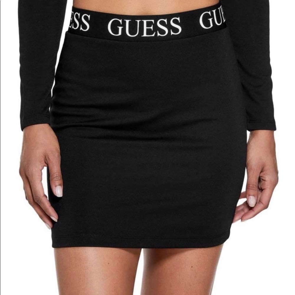 Black Guess Stretch Mini Skirt